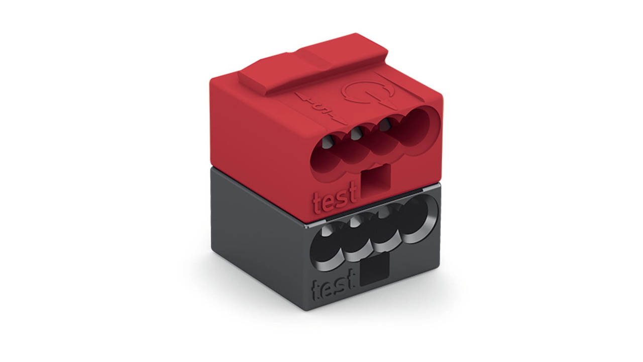 WAGO Clema KNX 4 conductores rojo-gris