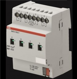 Actuador de conmutación, con deteccion corriente, manual, 4 canales, 16/20AX,  cargas C, DIN